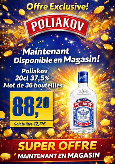 Angebotsplakat: Poliakov, Wodka, 20 cl