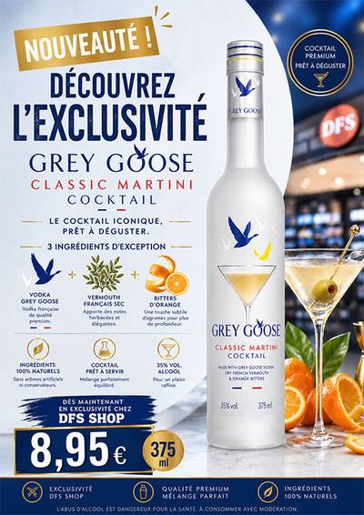 Angebotsplakat: Grey Goose Classic Martini, Cocktail, 375 ml