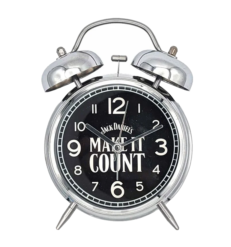 Jack Daniels Twin Bell Retro Alarm Clock