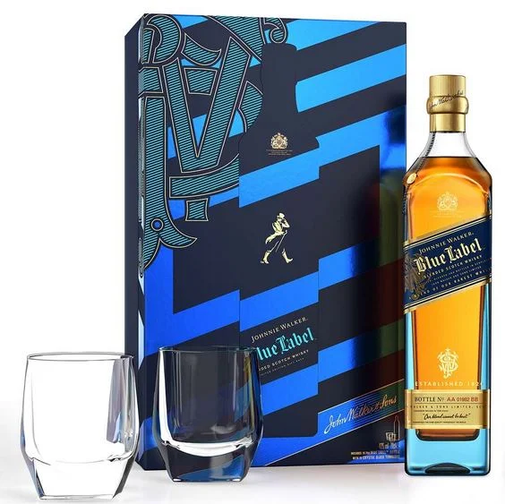 Jw. Blue Label +2 Crystal Verres Gp 70 cl
