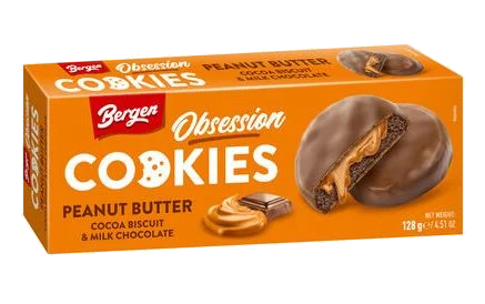 Bergen Obsession Cookies Peanut Butter Milc Choco 128g