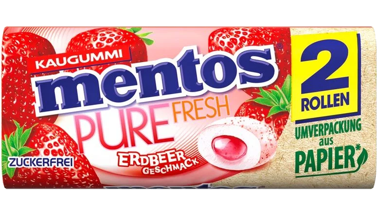 Mentos Gum Erdbeere 2er Duo 31g