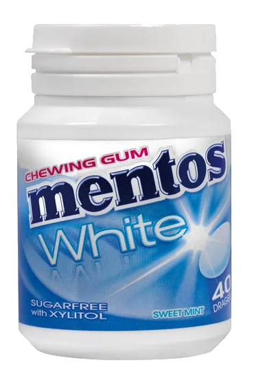 Mentos Gum Btle White Sweet-mint 60g