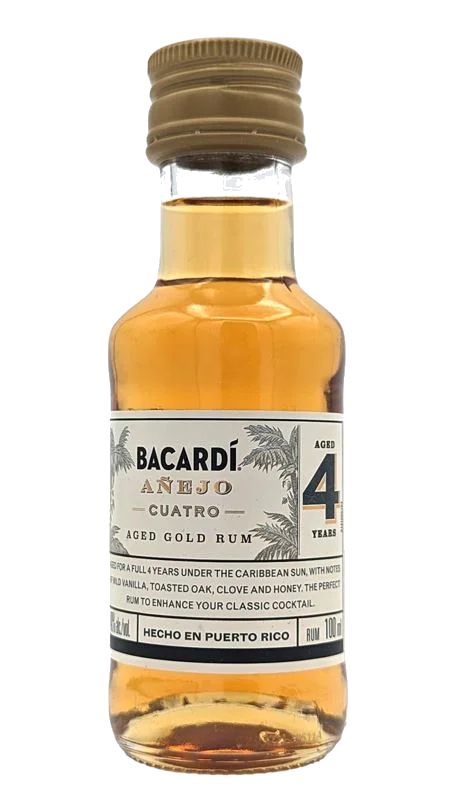 Bacardi Cuatro Aged Gold Rum 10 cl