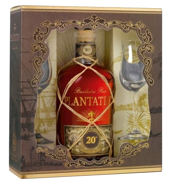 Plantation Rum Barbados Xo + 2 Verres 70 cl