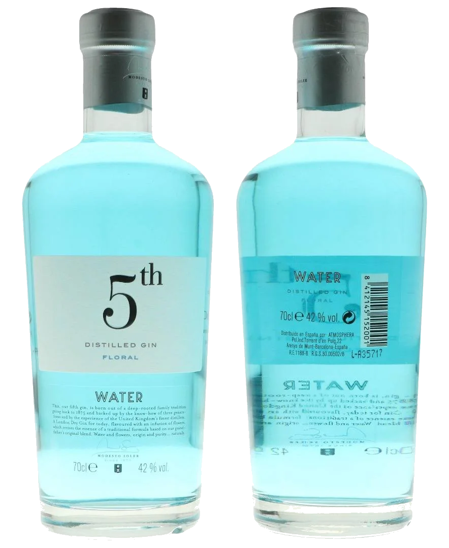 5th Gin Blue Water 70 cl
