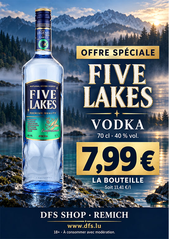 FIVE LAKES · 70 cl · 40 % · 7,99 €