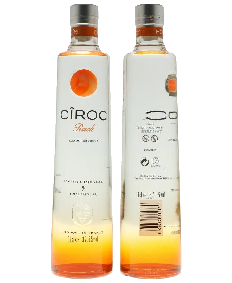 Ciroc Peach Carton De 6 Bt 70 cl