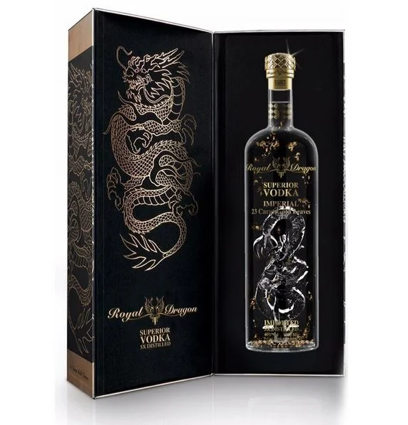 Royal Dragon Vodka Imperial + 23 Karat Blattgold 70 cl