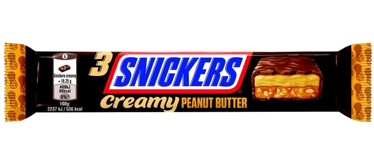 Candy Bar Snickers Trio Creamy Peanut 54.7g