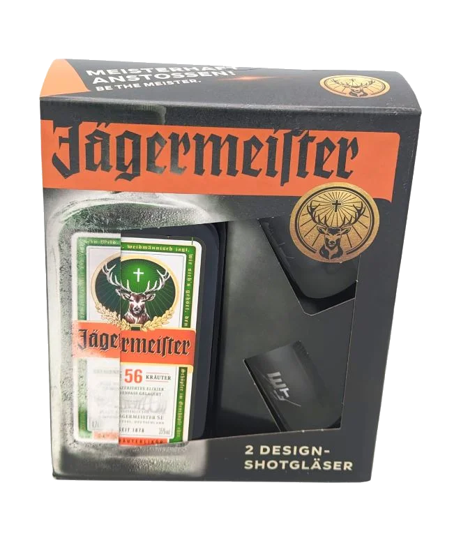 Jägermeister + 2 Shotglasses 70 cl