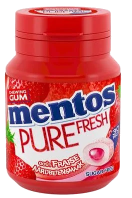 Mentos Btle Gum Pure Fresh Strawberry 30 60g