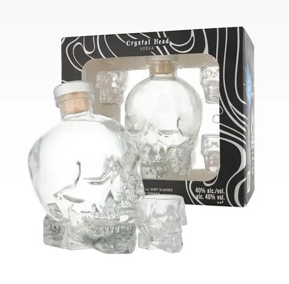 Crystal Head Vodka + 4 Shotglasses 70 cl