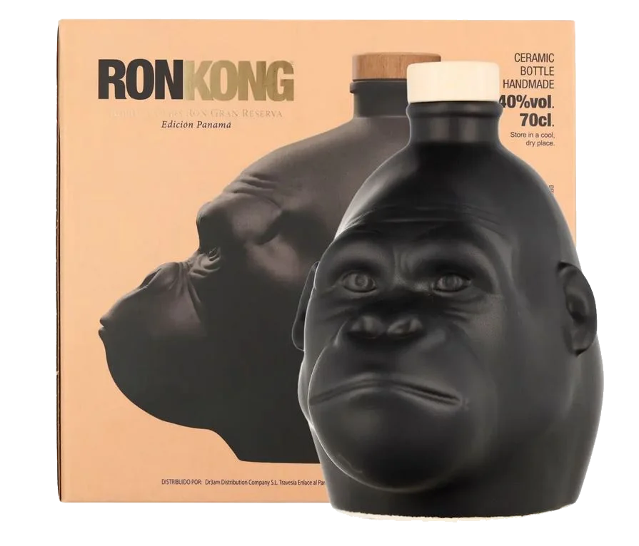 Kong Rainforest Rum Black 12 Years + Gb 70 cl