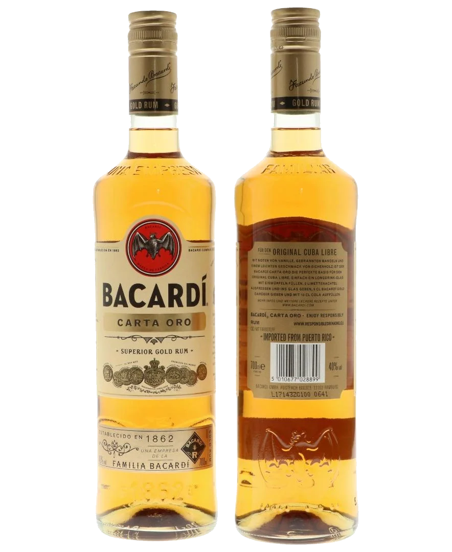 Bacardi Carta Oro 70 cl · 40 %