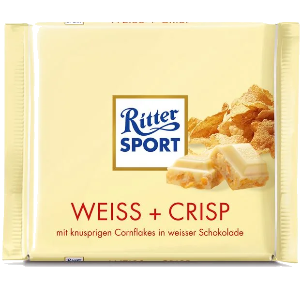 Rittersport Weiss + Crisp 100g